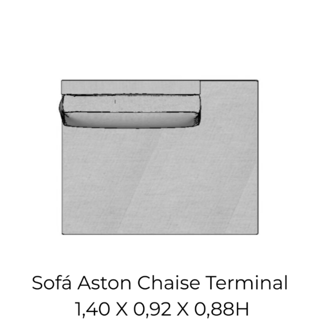 Modulo Sofá Aston Chaise Terminal - 2131 1,40 X 0,92 X 0,88H
