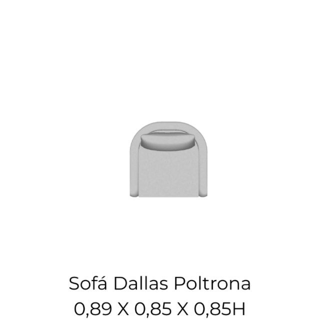 Modulo Sofá Dallas Poltrona - 2156 0,89 X 0,85 X 0,85H