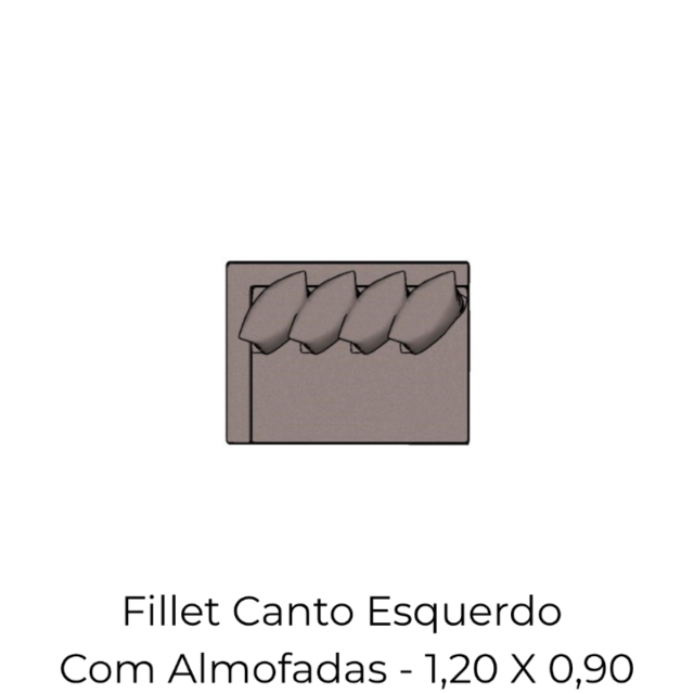 Modulo Fillet Canto Com Almofadao Canto Esquerdo - 1,20 X 0,90