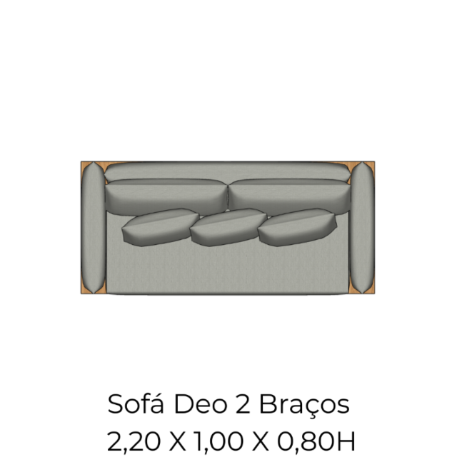 Módulo Sofá Deo 2Br. - 2,20 X 1,00 X 0,80H