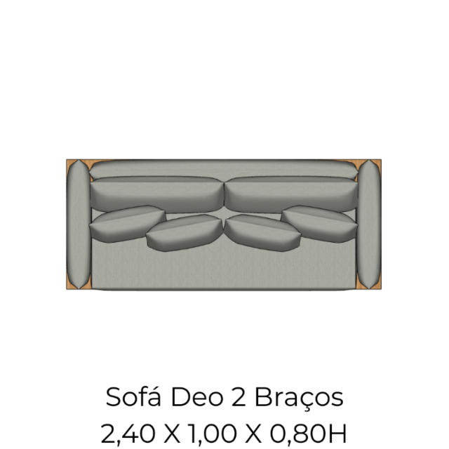 Módulo Sofá Deo 2Br. - 2,40 X 1,00 X 0,80H