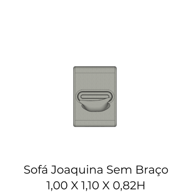 Módulo Sofá Joaquina SBr. 1AS - 1,00 X 1,10 X 0,82H