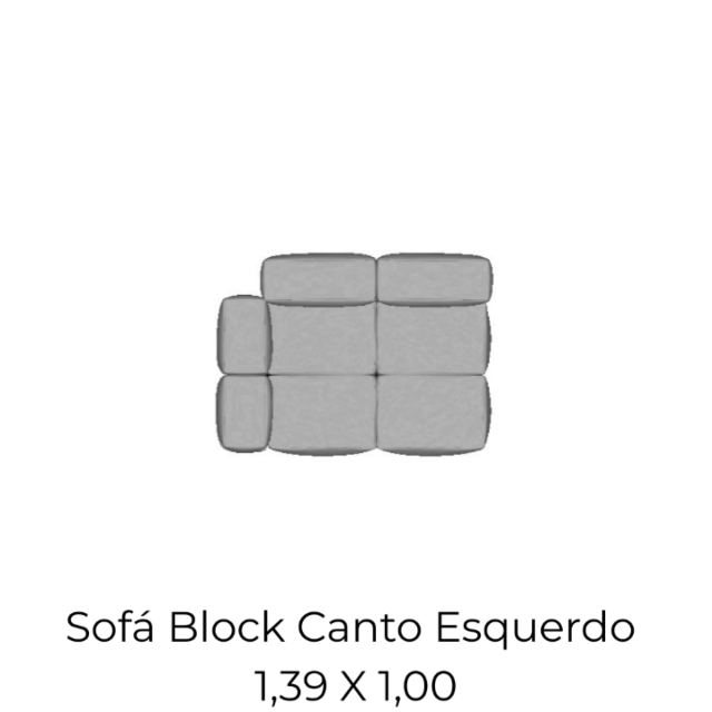 Modulo Sofá Block Canto Esquerdo - 1,39 X 1,00
