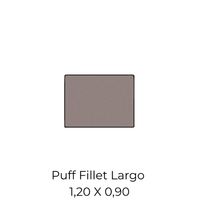 Modulo Puff Fillet Largo - 1,20 X 0,90