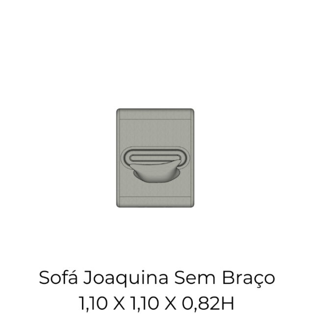 Módulo Sofá Joaquina SBr. 1AS - 1,10 X 1,10 X 0,82H