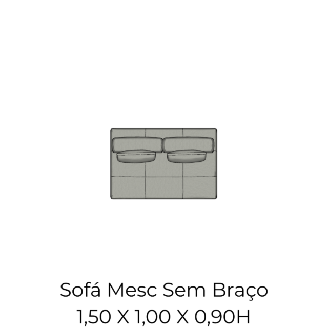 Módulo Sofá Mesc SBr. 1AS - 1,50 X 1,00 X 0,90H