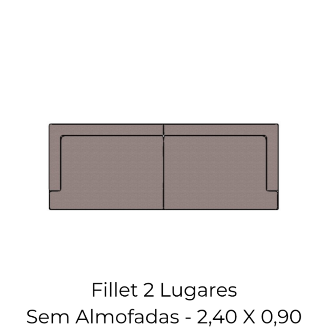 Sofá Fillet 2 Lugares - 2,40 X 0,90