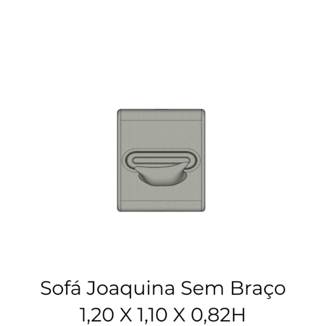 Módulo Sofá Joaquina SBr. 1AS - 1,20 X 1,10 X 0,82H