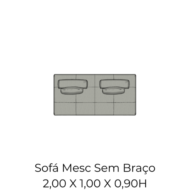 Módulo Sofá Mesc SBr. 1AS - 2,00 X 1,00 X 0,90H