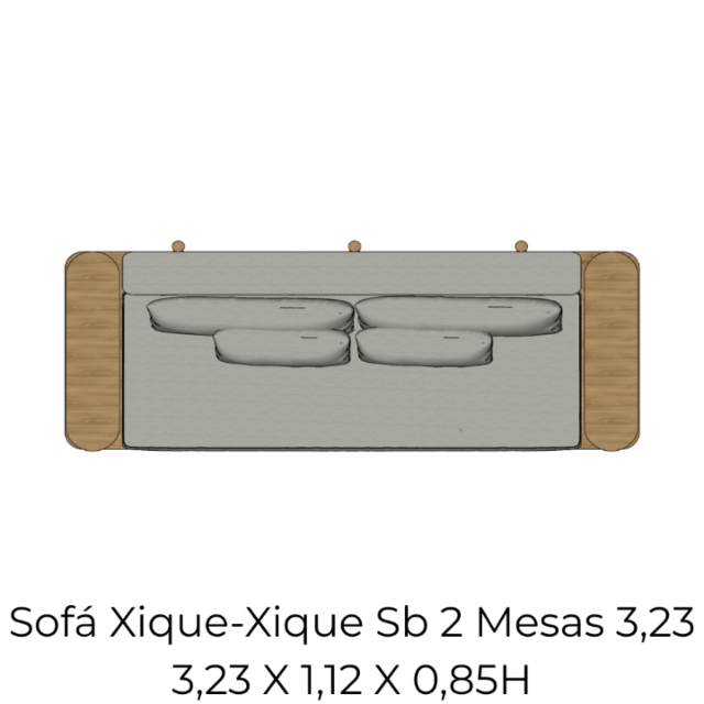 Modulo Sofá Xique-Xique Sb 2 Mesas 3,23 1As - 3,23 X 1,12 X 0,85H