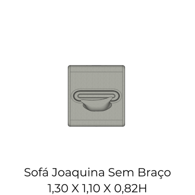 Módulo Sofá Joaquina SBr. 1AS - 1,30 X 1,10 X 0,82H