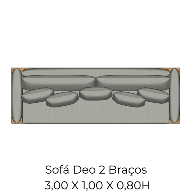 Módulo Sofá Deo 2Br. - 3,00 X 1,00 X 0,80H