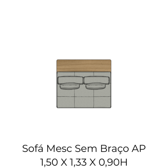 Módulo Sofá Mesc SBr. 1AS AP - 1,50 X 1,33 X 0,90H