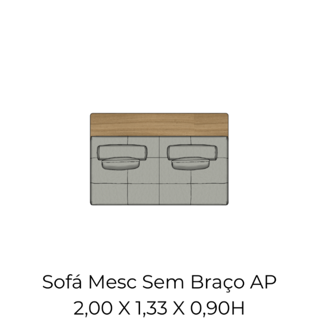 Módulo Sofá Mesc SBr. 1AS AP - 2,00 X 1,33 X 0,90H