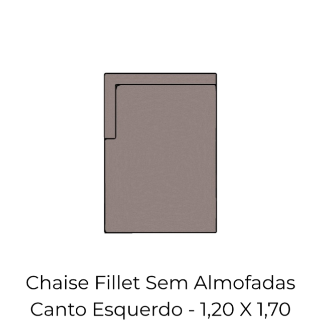 Chaise Fillet Sem Almofadao Canto Esquerdo - 1,20 X 1,70