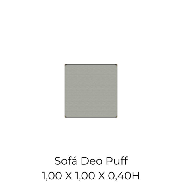 Módulo Sofá Deo Puff - 1,00 X 1,00 X 0,40H