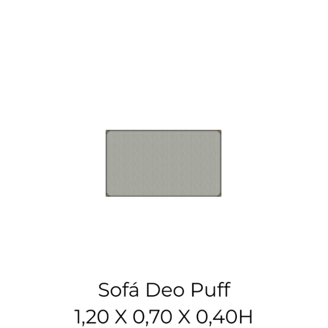 Módulo Sofá Deo Puff - 1,20 X 0,70 X 0,40H