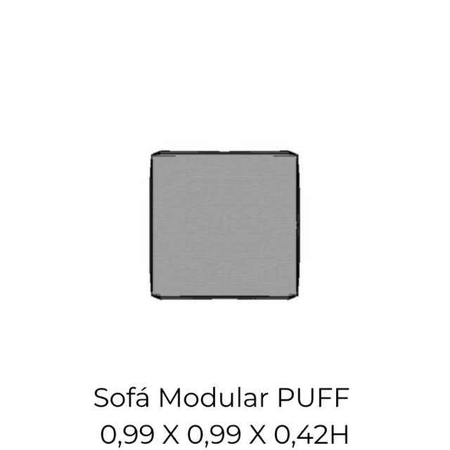 Modulo Sofá Modular PUFF - AP1 0,99 X 0,99 X 0,42H