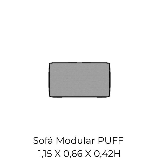 Modulo Sofá Modular PUFF - AP12 1,15 X 0,66 X 0,42H