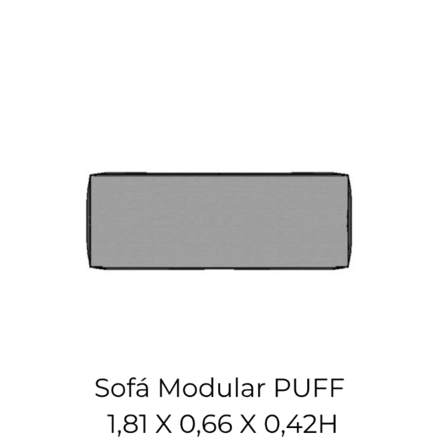 Modulo Sofá Modular PUFF - AP16 1,81 X 0,66 X 0,42H