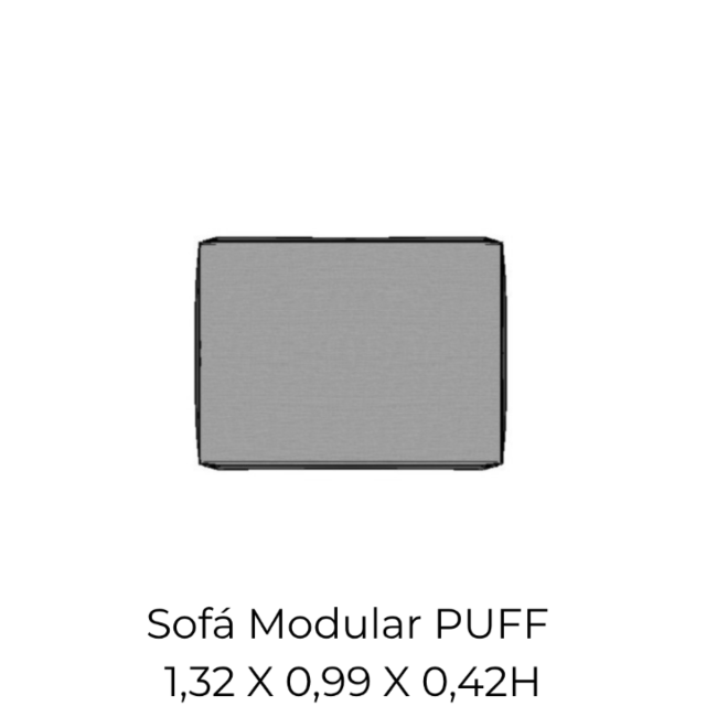 Modulo Sofá Modular PUFF - AP3 1,32 X 0,99 X 0,42H