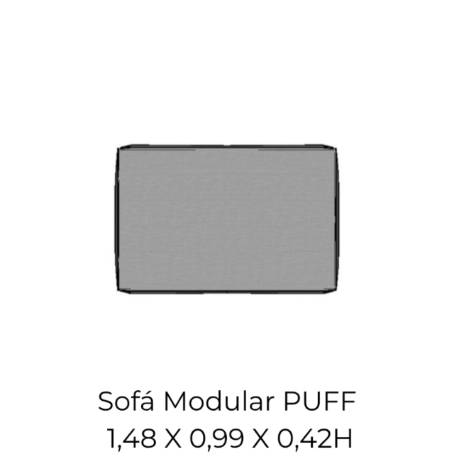 Modulo Sofá Modular PUFF - AP4 1,48 X 0,99 X 0,42H