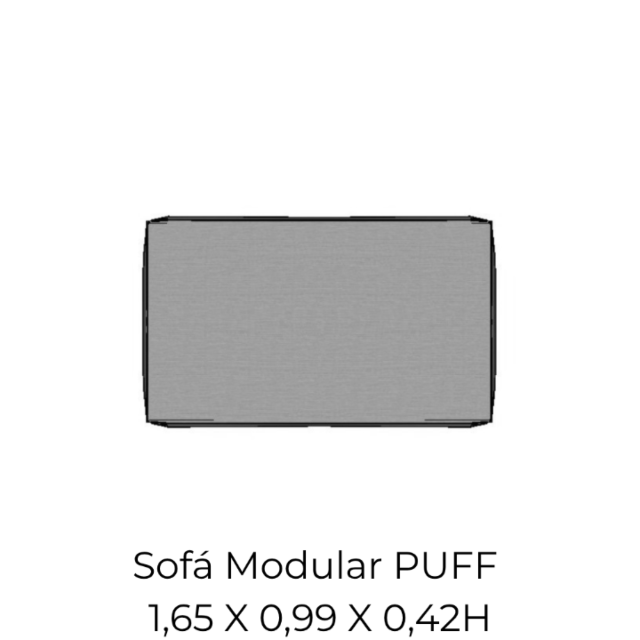 Modulo Sofá Modular PUFF - AP5 1,65 X 0,99 X 0,42H