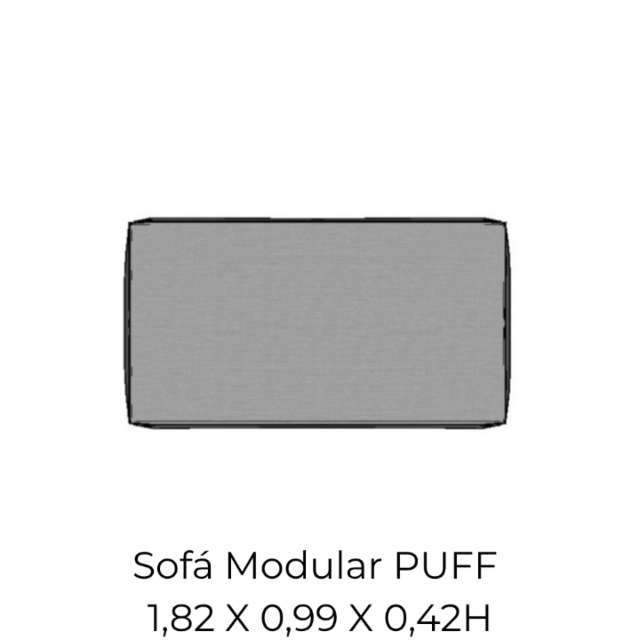 Modulo Sofá Modular PUFF - AP6 1,82 X 0,99 X 0,42H
