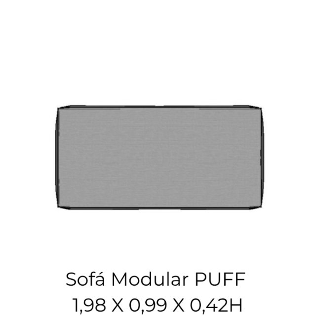 Modulo Sofá Modular PUFF - AP7 1,98 X 0,99 X 0,42H