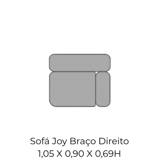 Modulo Sofá Joy Braço Direito - BD105 1,05 X 0,90 X 0,69H