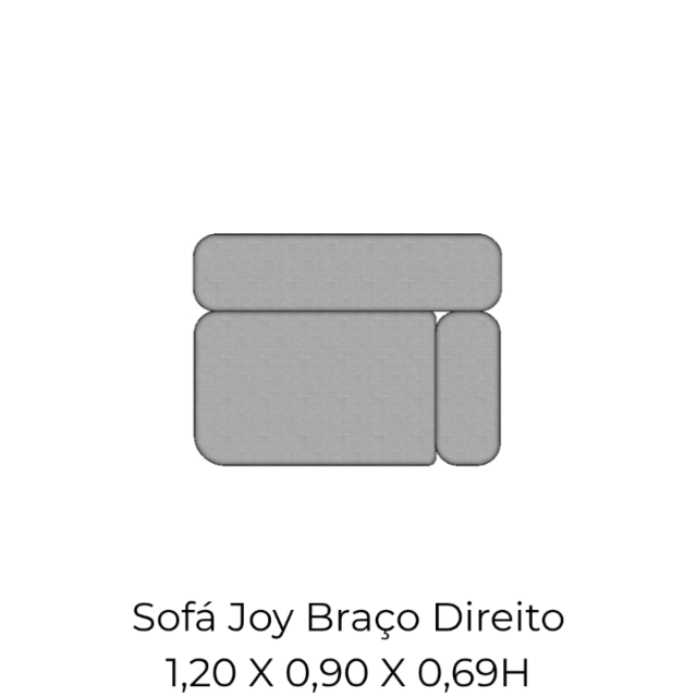 Modulo Sofá Joy Braço Direito - BD120 1,20 X 0,90 X 0,69H