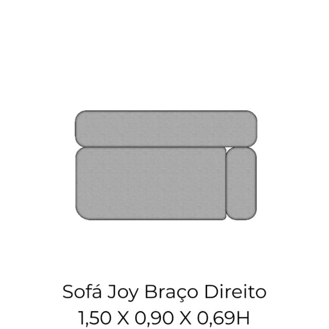 Modulo Sofá Joy Braço Direito - BD150 1,50 X 0,90 X 0,69H