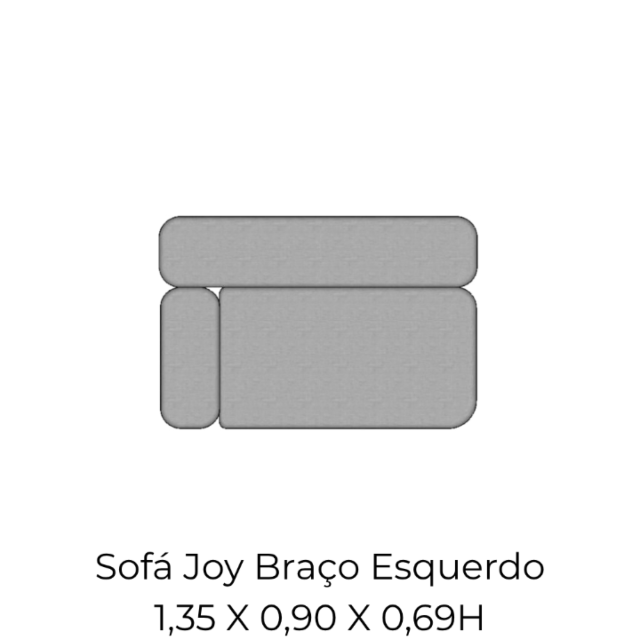 Modulo Sofá Joy Braço Esquerdo - BE135 1,35 X 0,90 X 0,69H