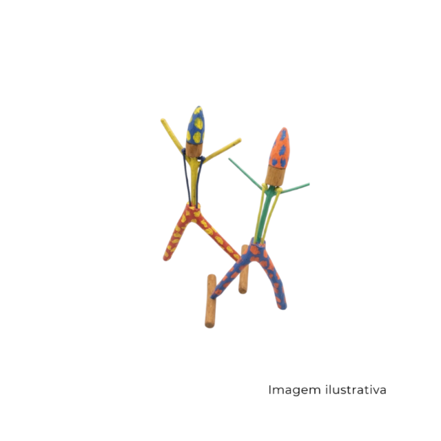 Boneco De Madeira Colorido SR10385