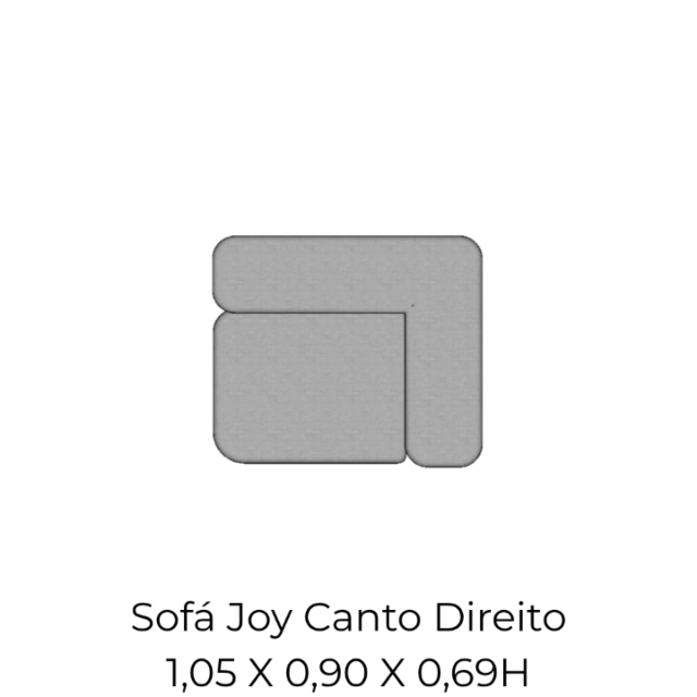 Modulo Sofá Joy Canto Direito - CD105 1,05 X 0,90 X 0,69H