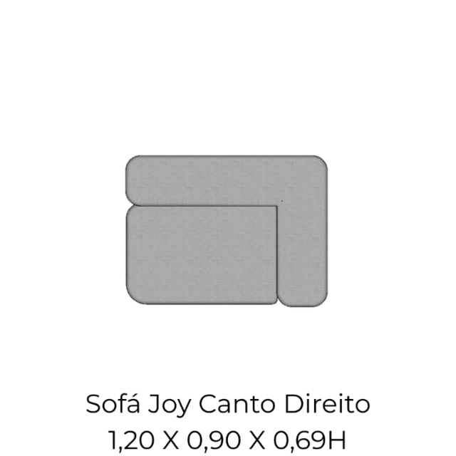 Modulo Sofá Joy Canto Direito - CD120 1,20 X 0,90 X 0,69H