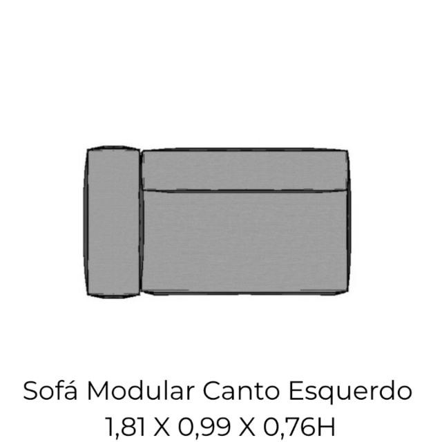 Modulo Sofá Modular Canto Esquerdo - CE6 1,81 X 0,99 X 0,76H
