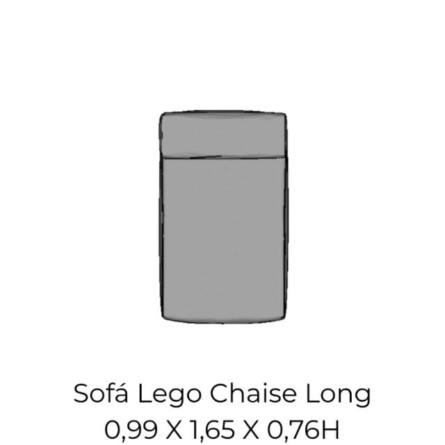Modulo Sofá Lego Chaise Long - CL1 0,99 X 1,65 X 0,76H