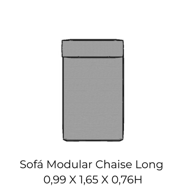 Modulo Sofá Modular Chaise Long - CL1 0,99 X 1,65 X 0,76H