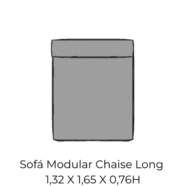 Modulo Sofá Modular Chaise Long - CL3 1,32 X 1,65 X 0,76H