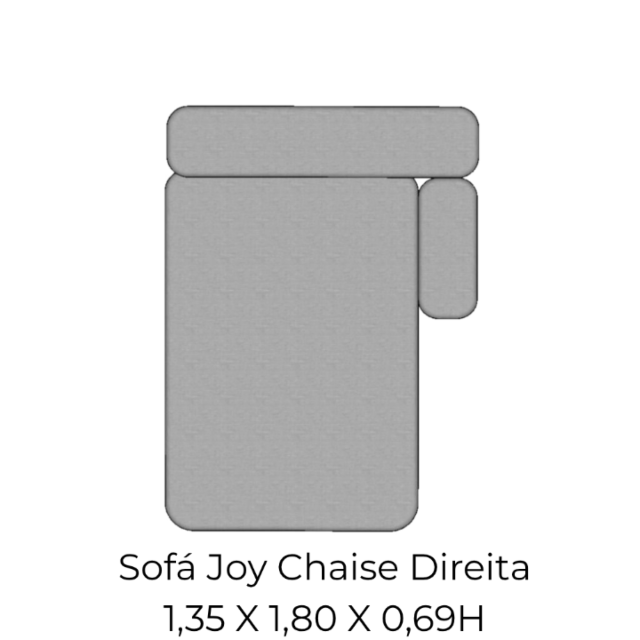 Modulo Sofá Joy Chaise Direita - CLD135 1,35 X 1,65 X 0,69H