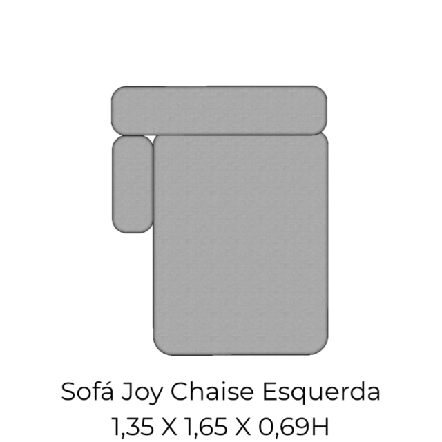 Modulo Sofá Joy Chaise Esquerda - CLE135 1,35 X 1,65 X 0,69H