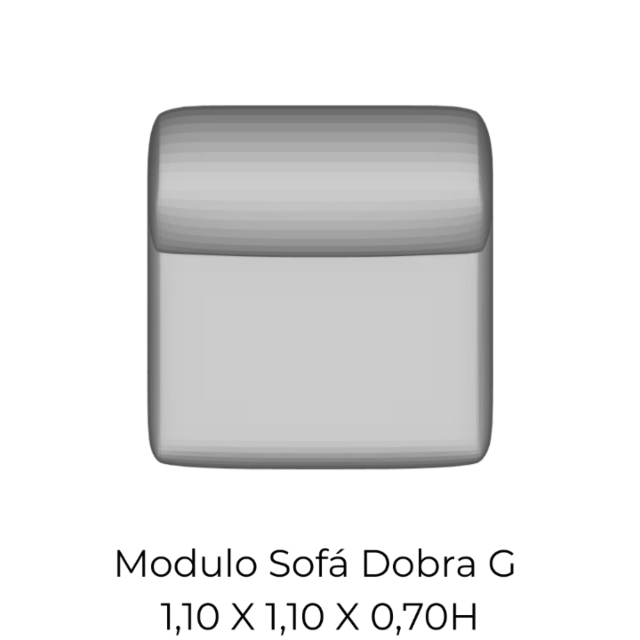 Modulo Sofá Dobra G - 1,10 X 1,10 X 0,70H