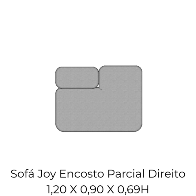 Modulo Sofá Joy Encosto Parcial Direito - EPD120 1,20 X 0,90 X 0,69H