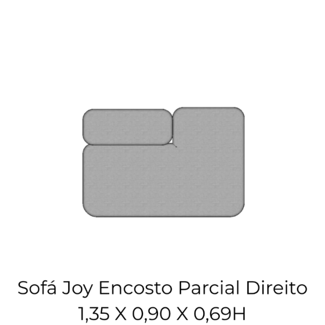Modulo Sofá Joy Encosto Parcial Direito - EPD135 1,35 X 0,90 X 0,69H