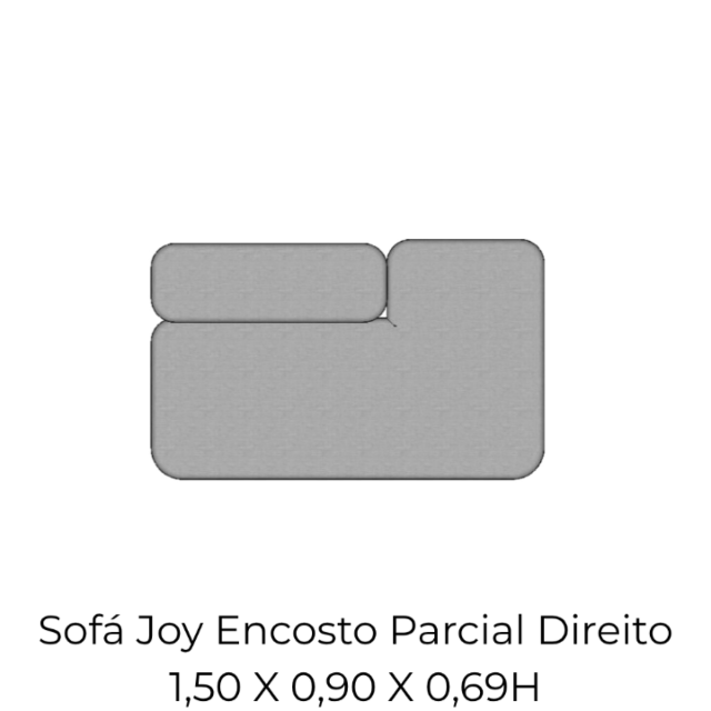 Modulo Sofá Joy Encosto Parcial Direito - EPD150 1,50 X 0,90 X 0,69H