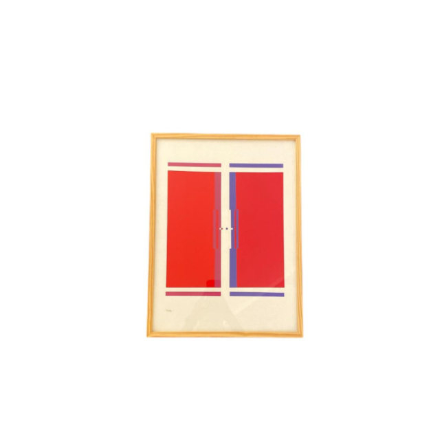 Quadro 2 Portas Pink - Rosa - Roxo E Vermelho SR10290