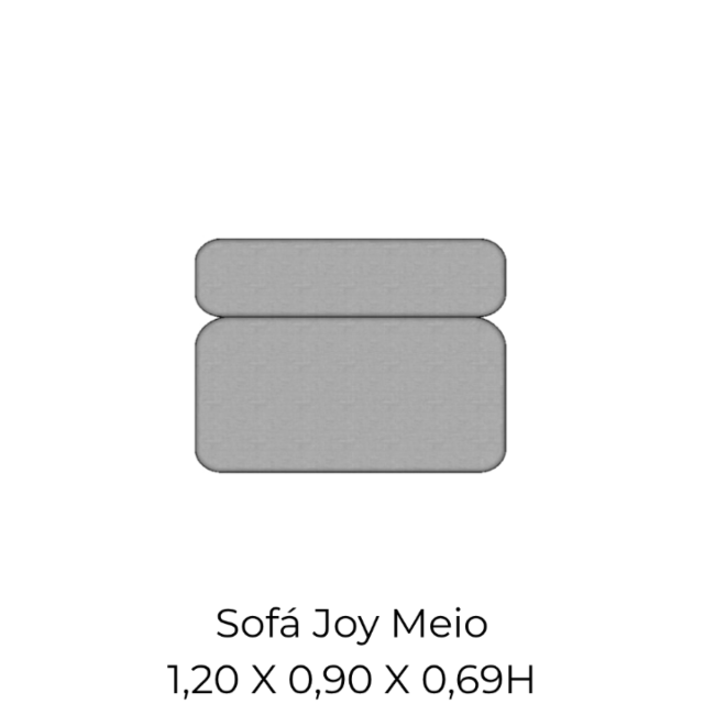 Modulo Sofá Joy Meio - M120 1,20 X 0,90 X 0,69H