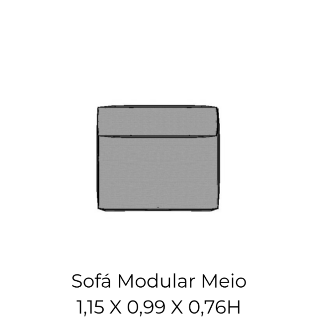 Modulo Sofá Modular Meio - M2 1,15 X 0,99 X 0,76H
