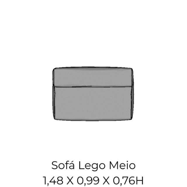 Modulo Sofá Lego Meio - M4 1,48 X 0,99 X 0,76H